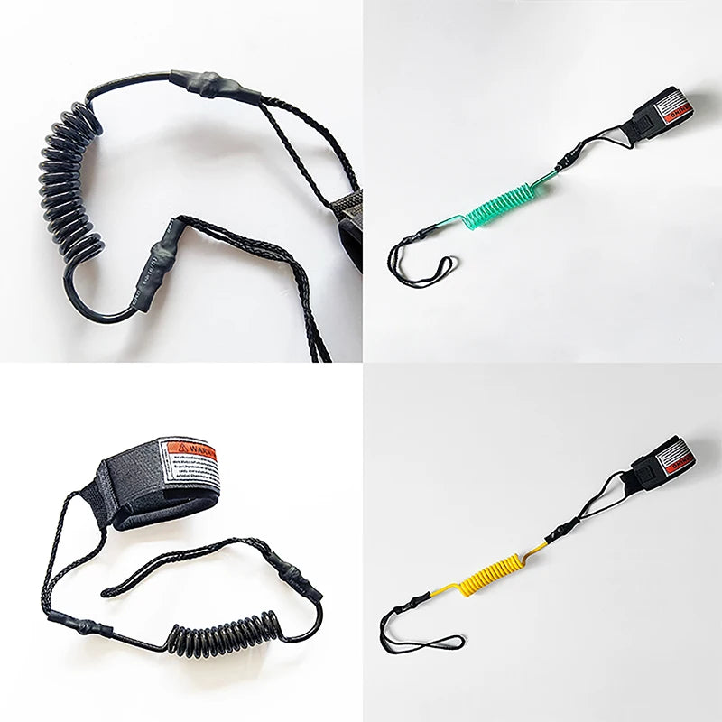 Coiled Surfboard Leash — SUP & Surf Ankle Strap