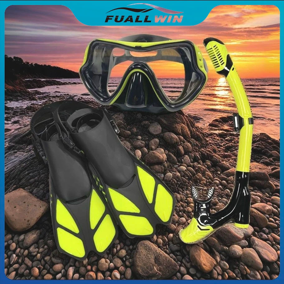 3-in-1 Snorkel Gear Set — Mask, Fins & Dry Snorkel