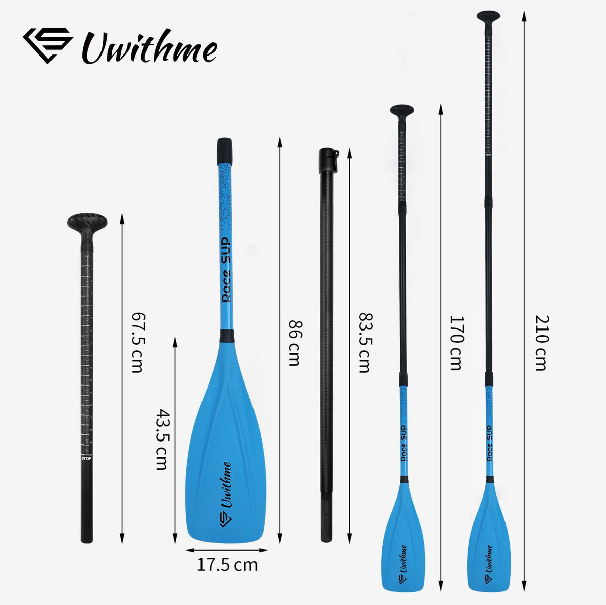 4-Section Carbon Paddle — Convertible SUP/Kayak
