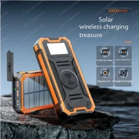 Solar Power Bank — Waterproof PD Fast Charging