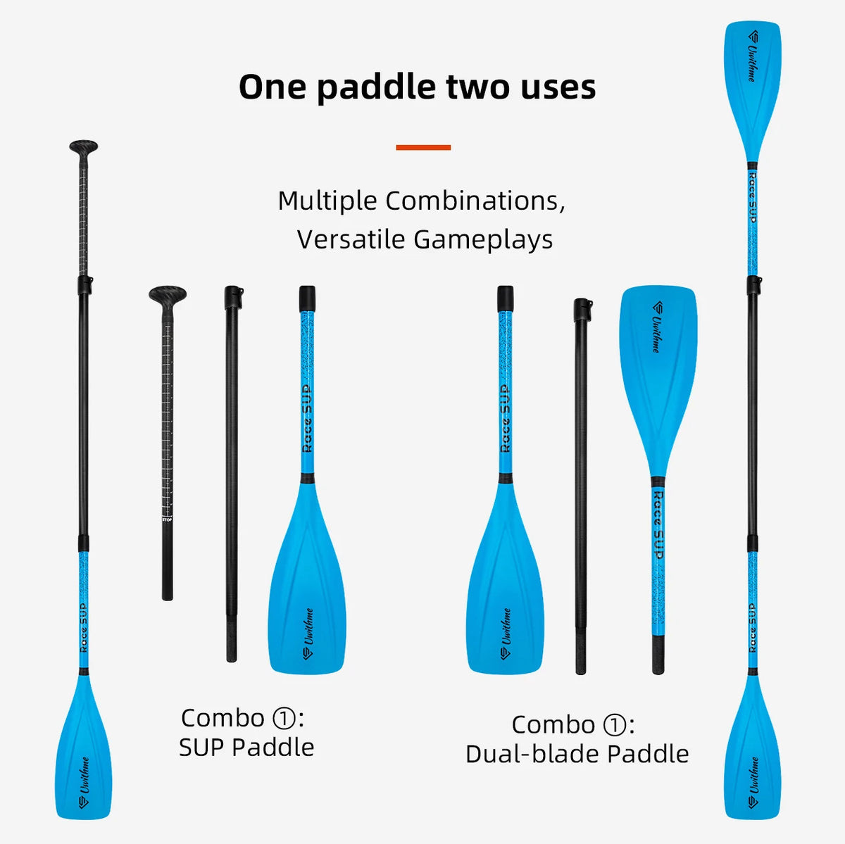 4-Section Carbon Paddle — Convertible SUP/Kayak