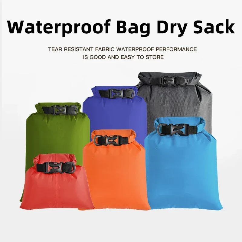 Waterproof Dry Bag Set — 6-Piece Nesting Sacks